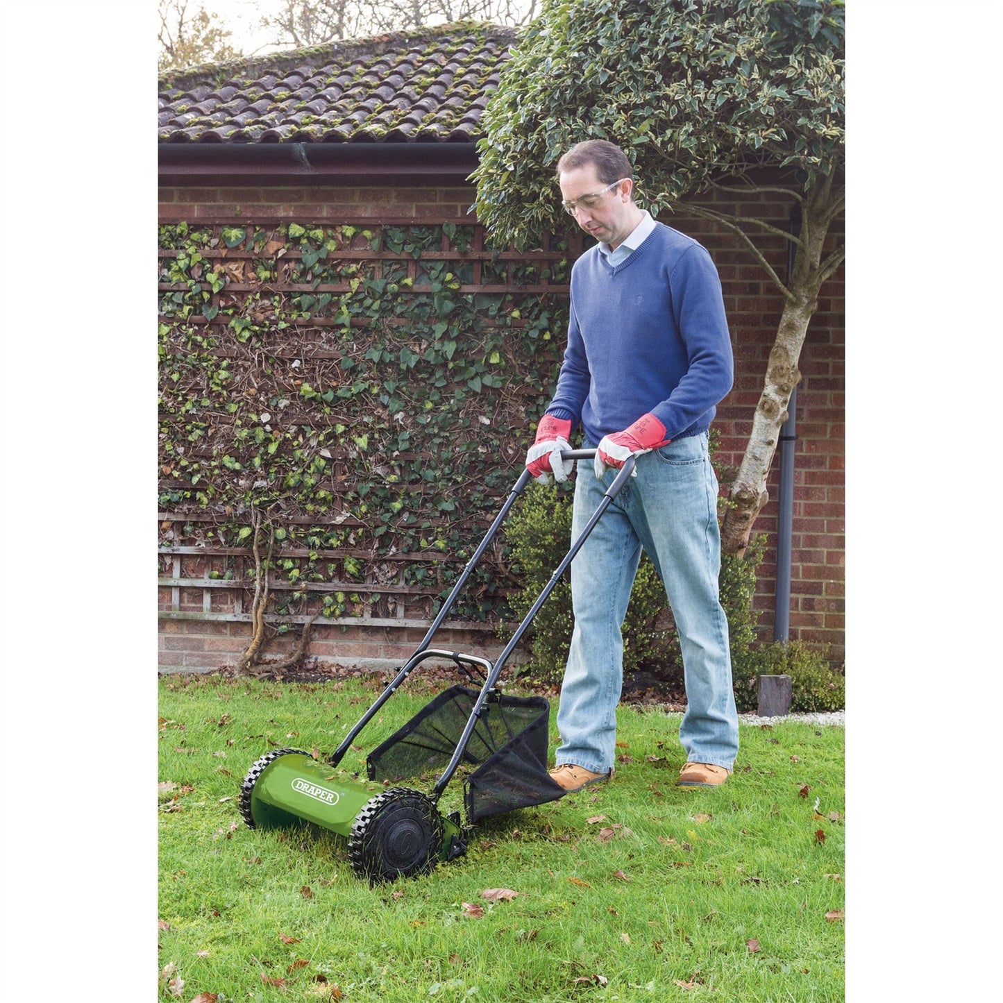 Draper 84749 Hand Push Lawn Mower 380mm Draper