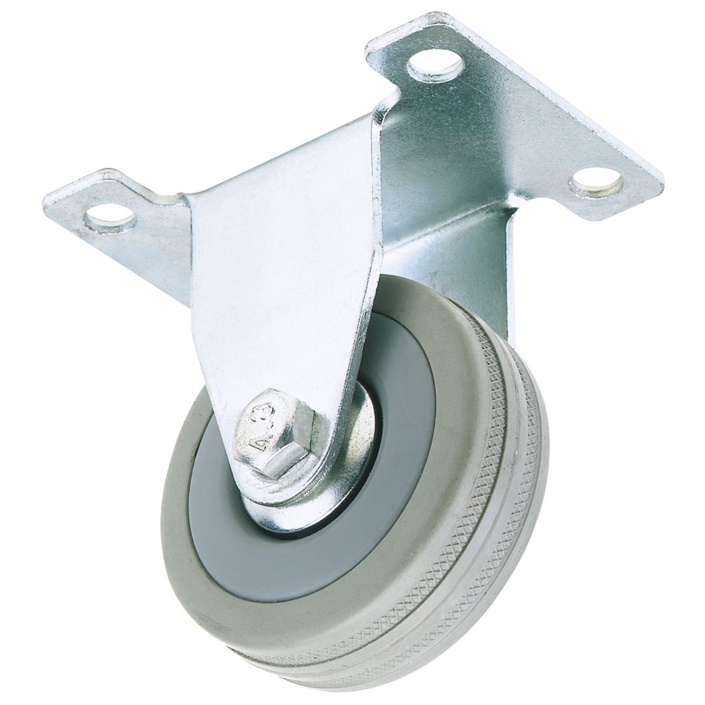 Draper 65472 Fixed Plate Fixing Rubber Castor 50mm Diameter S.W.L. 50kg Draper