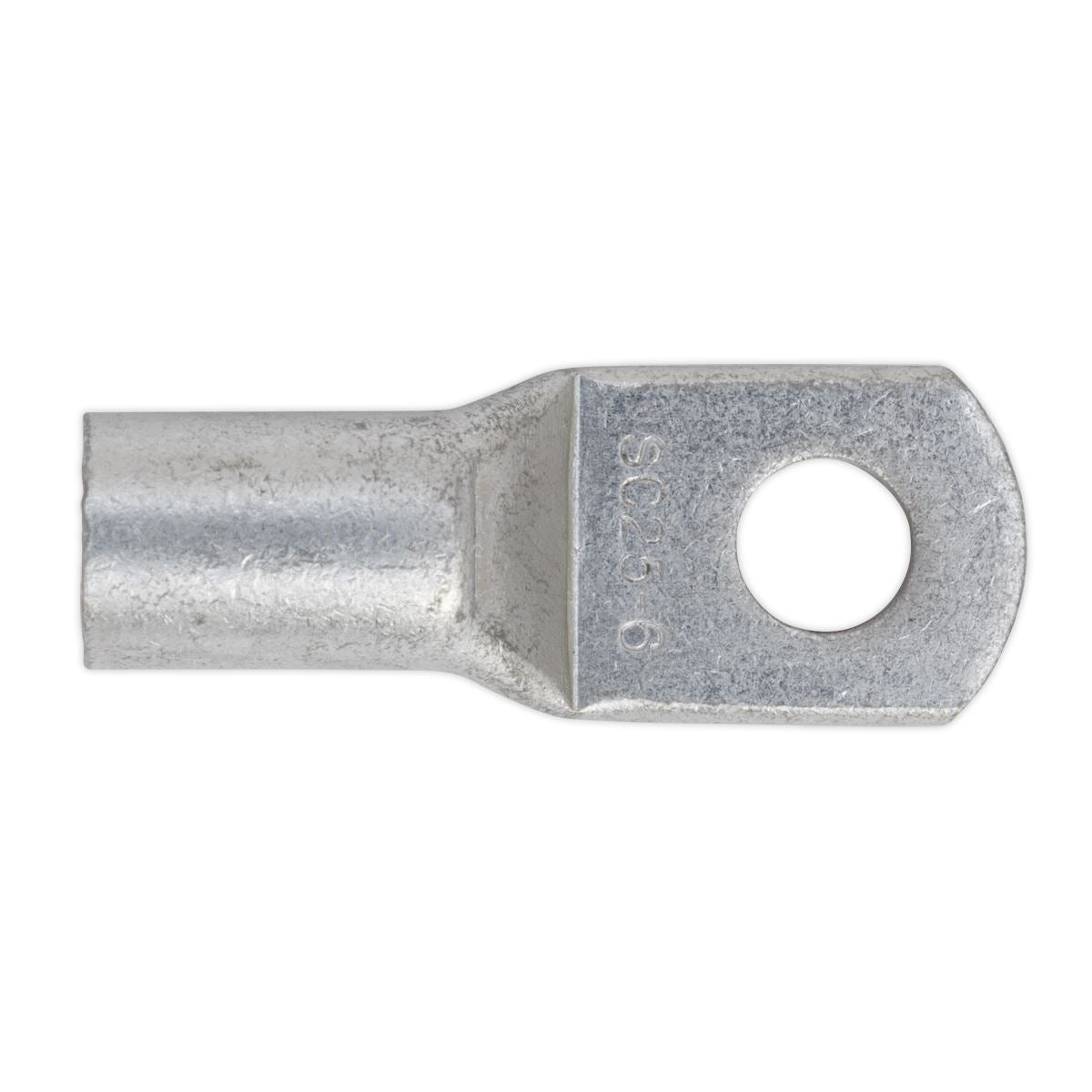 Sealey LT256 Copper Lug Terminal 25mm² x 6mm Pack of 10 Sealey