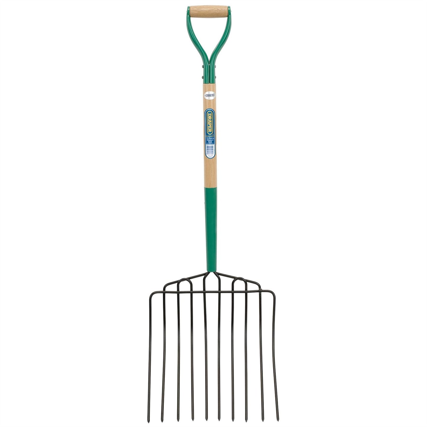 Draper 63578 10 Prong Manure Fork with Wood Shaft and MYD Handle Draper