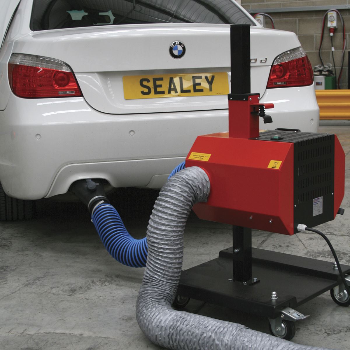 Sealey EFS/93 Exhaust Fume Extractor with 6m Ducting Sealey