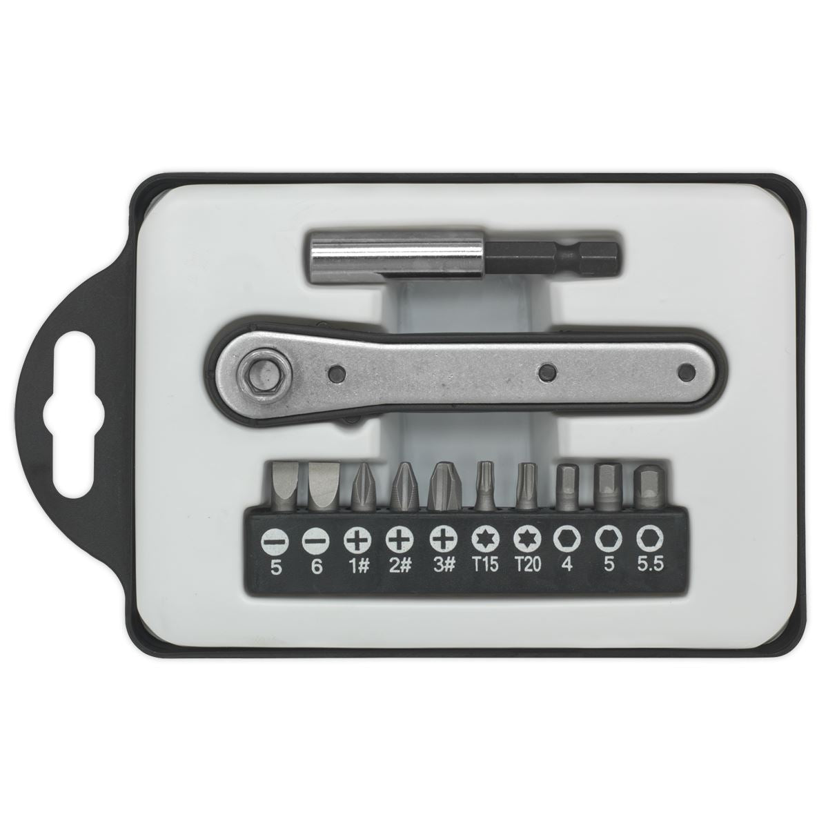 Siegen S0775 Ratchet Driver Bit Set 12pc Siegen