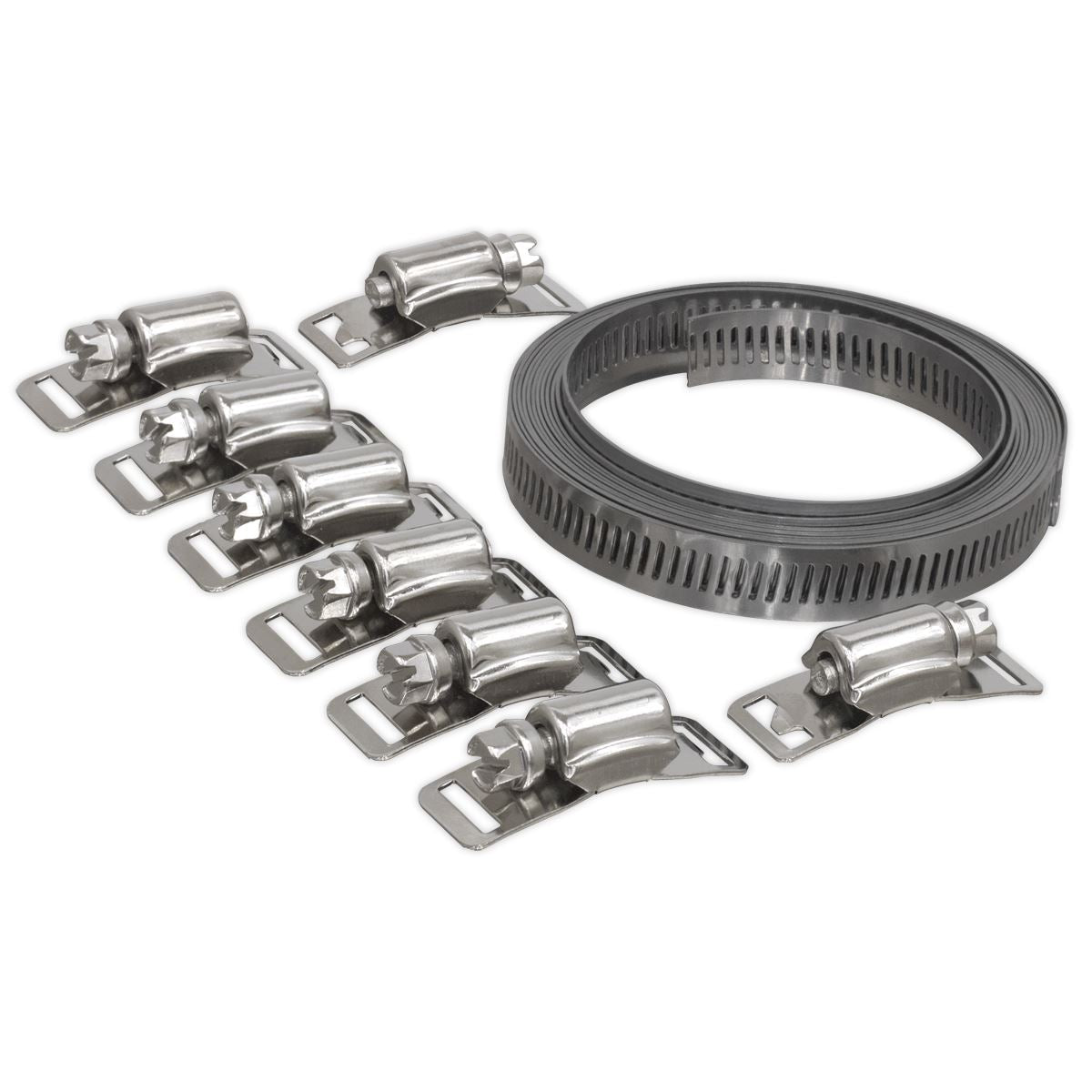 Sealey JC972 Hose Clip Set Self-Build 12.7mm Band Width Sealey