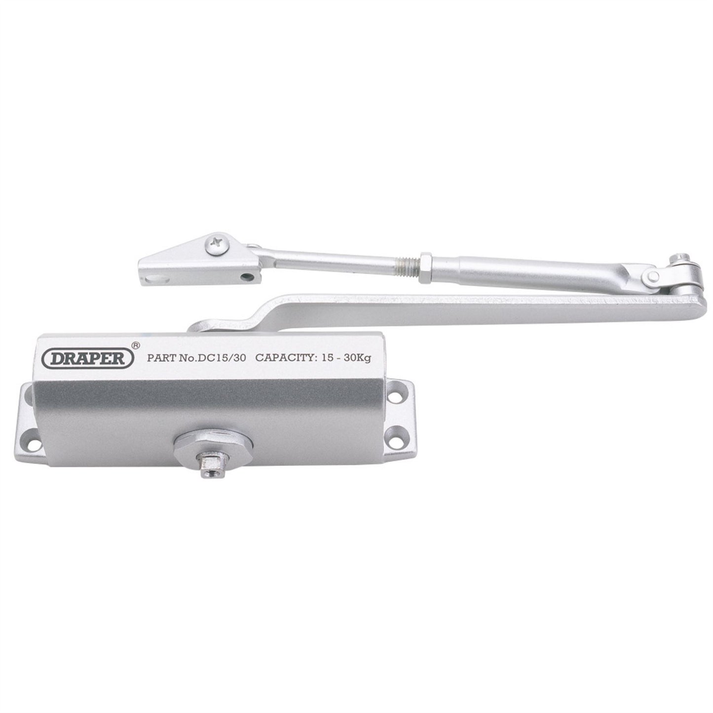 Draper 62894 Adjustable Automatic Door Closer for Doors Between 15kg and 30kg Draper