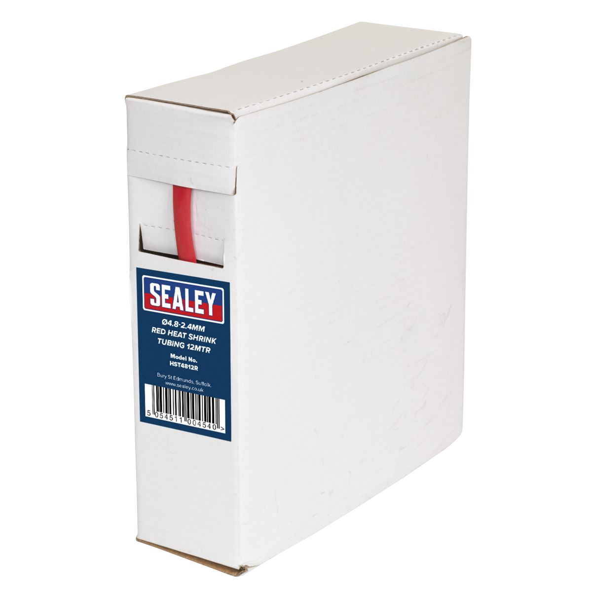 Sealey HST4812R Heat Shrink Tubing Red Ø4.8-2.4mm 12m Sealey