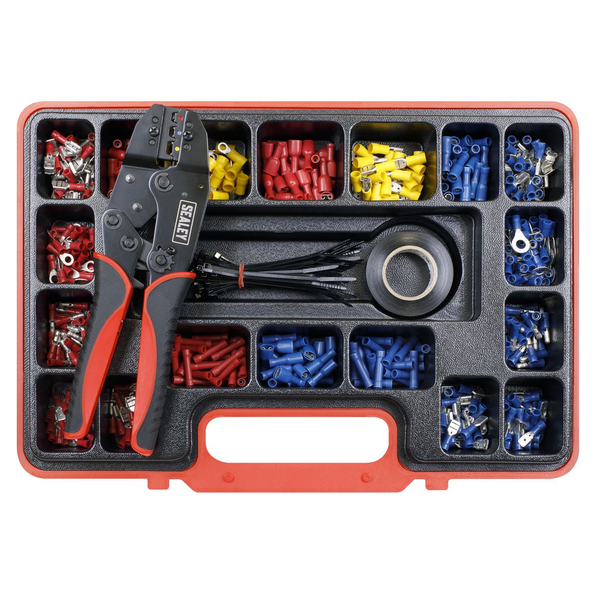 Sealey AK386 Ratchet Crimping Tool Kit 552pc Sealey