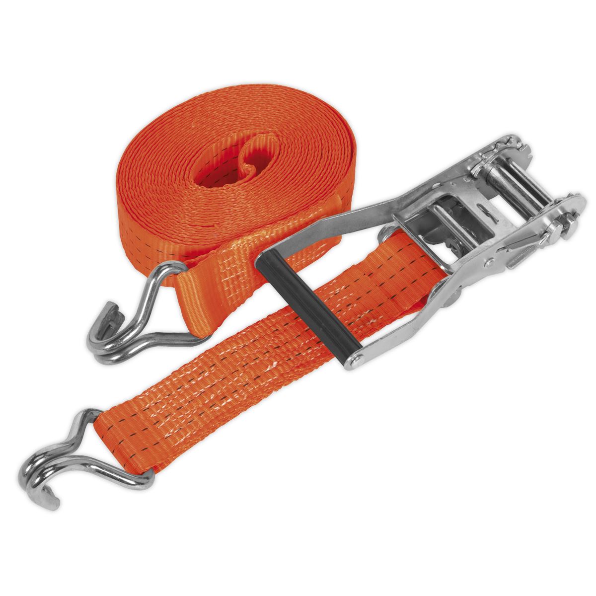 Sealey TD3008J Ratchet Strap 50mm x 8m Polyester Webbing 3000kg Breaking Strength Sealey