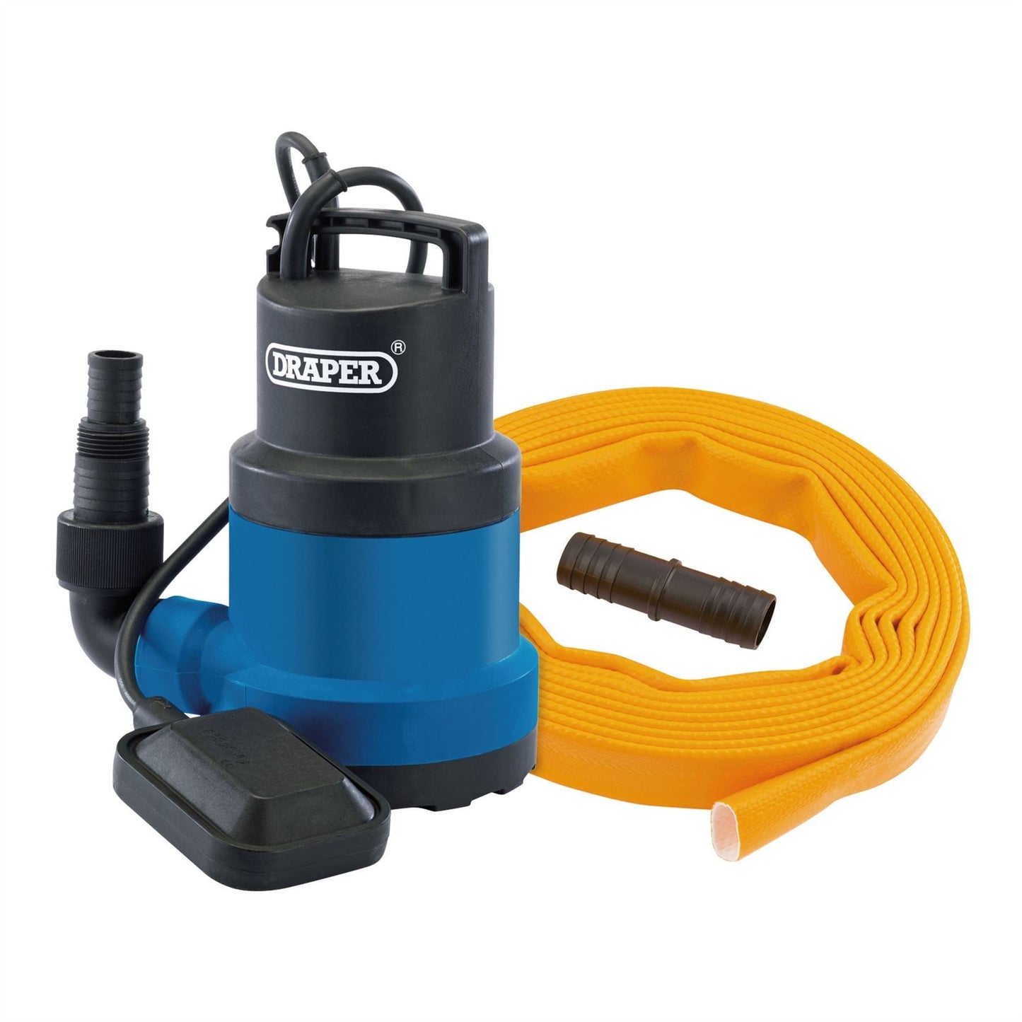 Draper 12429 Submersible Clean Water Pump with Float Switch and Layflat Hose 191L/min 550W Draper