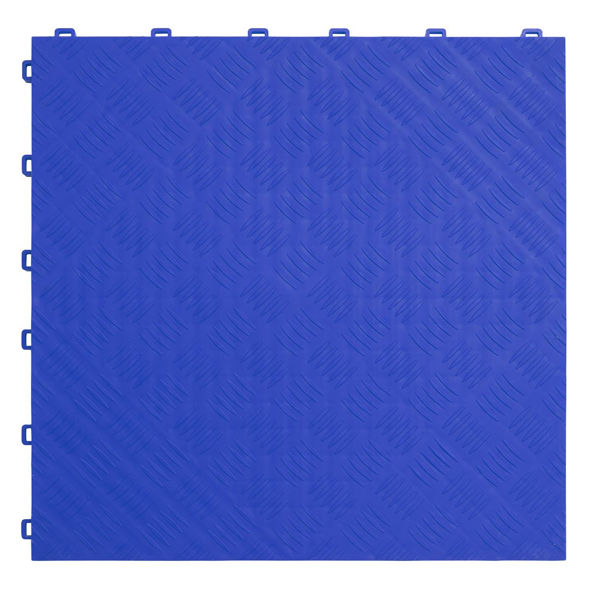 Sealey FT3BL Polypropylene Floor Tile 400 x 400mm - Blue Treadplate - Pack of 9 Sealey