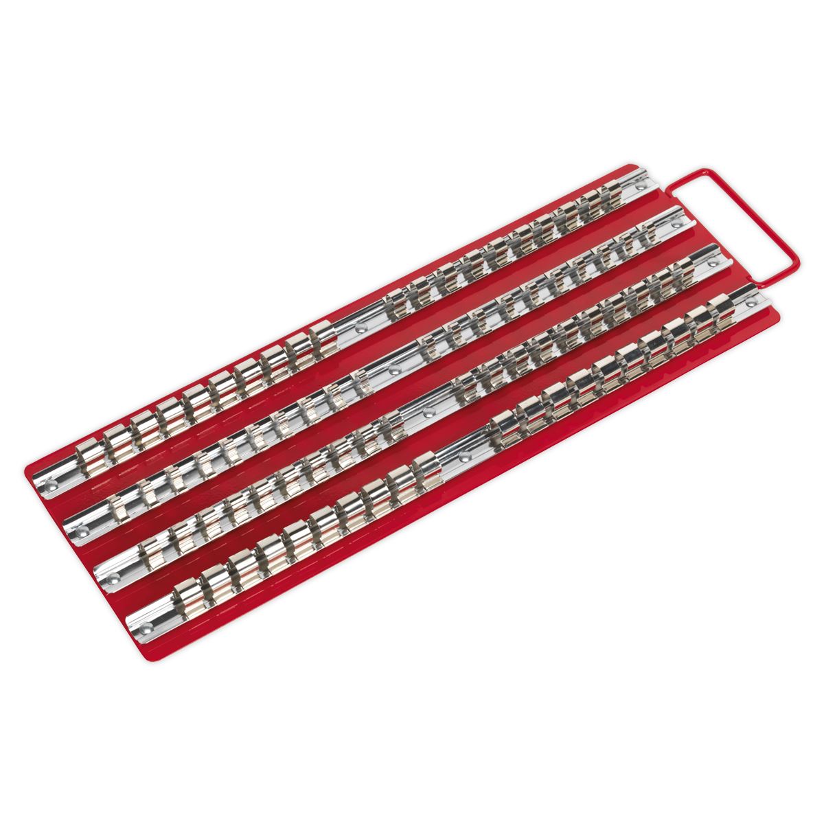 Sealey AK271 Socket Rail Tray Red 1/4" 3/8" & 1/2"Sq Drive Sealey