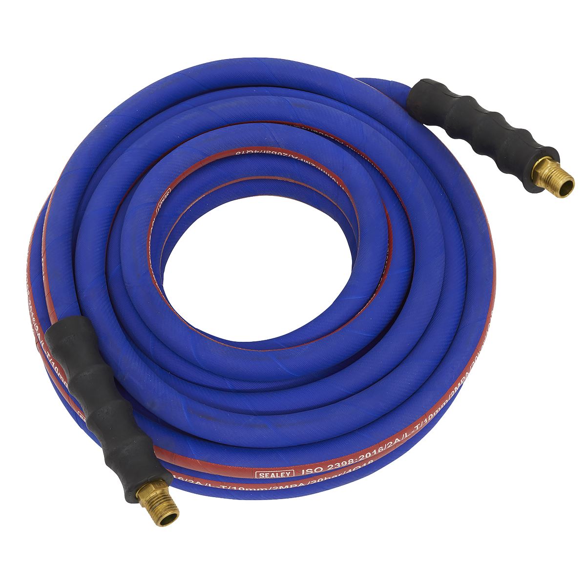 Sealey AH10R/12 Air Hose 10m x Ø13mm with 1/2"BSP Unions Extra-Heavy-Duty Sealey