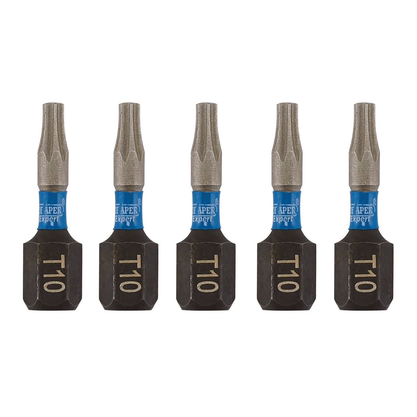 Draper 05491 Expert TX-STAR® Impact Screwdriver Bits T10 x 25mm 1/4" Hex Pack of 5 Draper
