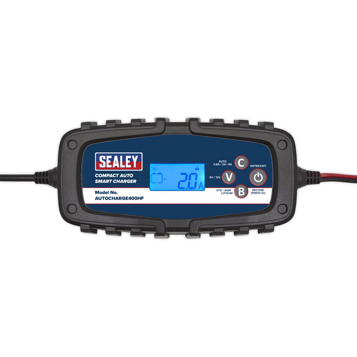 Sealey AUTOCHARGE400HF Compact Auto Smart Charger & Maintainer 4A 6/12V Sealey