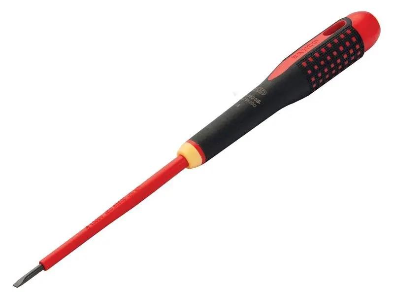 Bahco ERGO Slim VDE Insulated Slotted Screwdriver 3.5 x 100mm BAHBE8230SL Bahco
