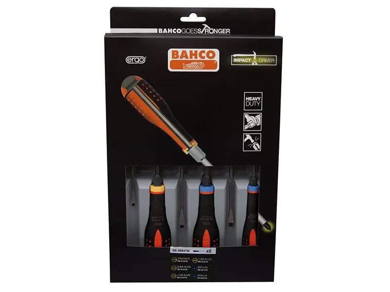 Bahco ERGO Through Blade Screwdriver Set 6 Piece BAH9882TB Bahco