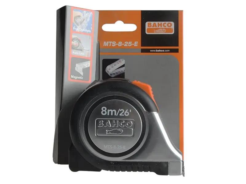 Bahco MTS Reversible Magnetic Tip Auto Pocket Tape 8m/26ft Width 25mm BAHMTS825E Bahco