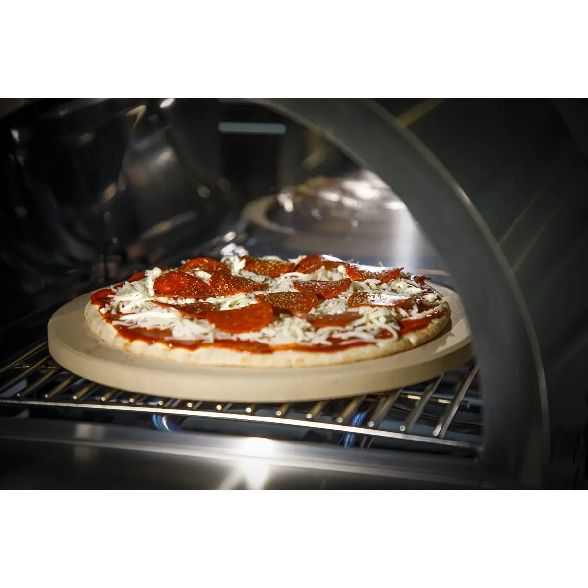 Dellonda DG104 Outdoor Tabletop Gas Powered Pizza Oven with Temperature Display Dellonda