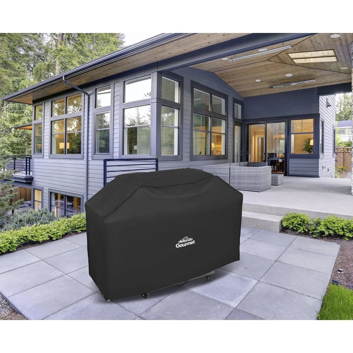 Dellonda DG25 Deluxe Oxford Style Water-Resistant Cover for BBQs 1370 x 920mm Dellonda