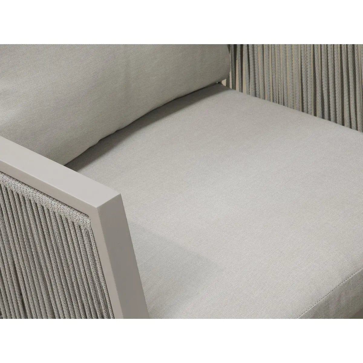 Dellonda DG56 Fusion Aluminium 4-Piece Outdoor Sofa Arm Chairs & Coffee Table Set Dellonda