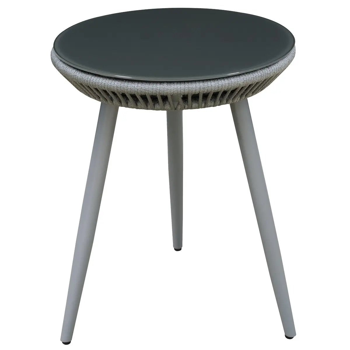 Dellonda DG58 Echo 3pc Aluminium Balcony Set with Tempered Glass Top Dellonda