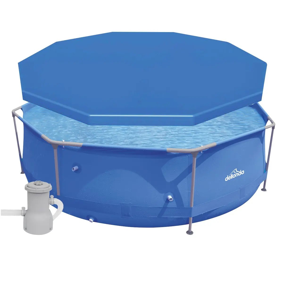 Dellonda DL40 Swimming Pool Top Cover with Rope Ties for DL19 Dellonda