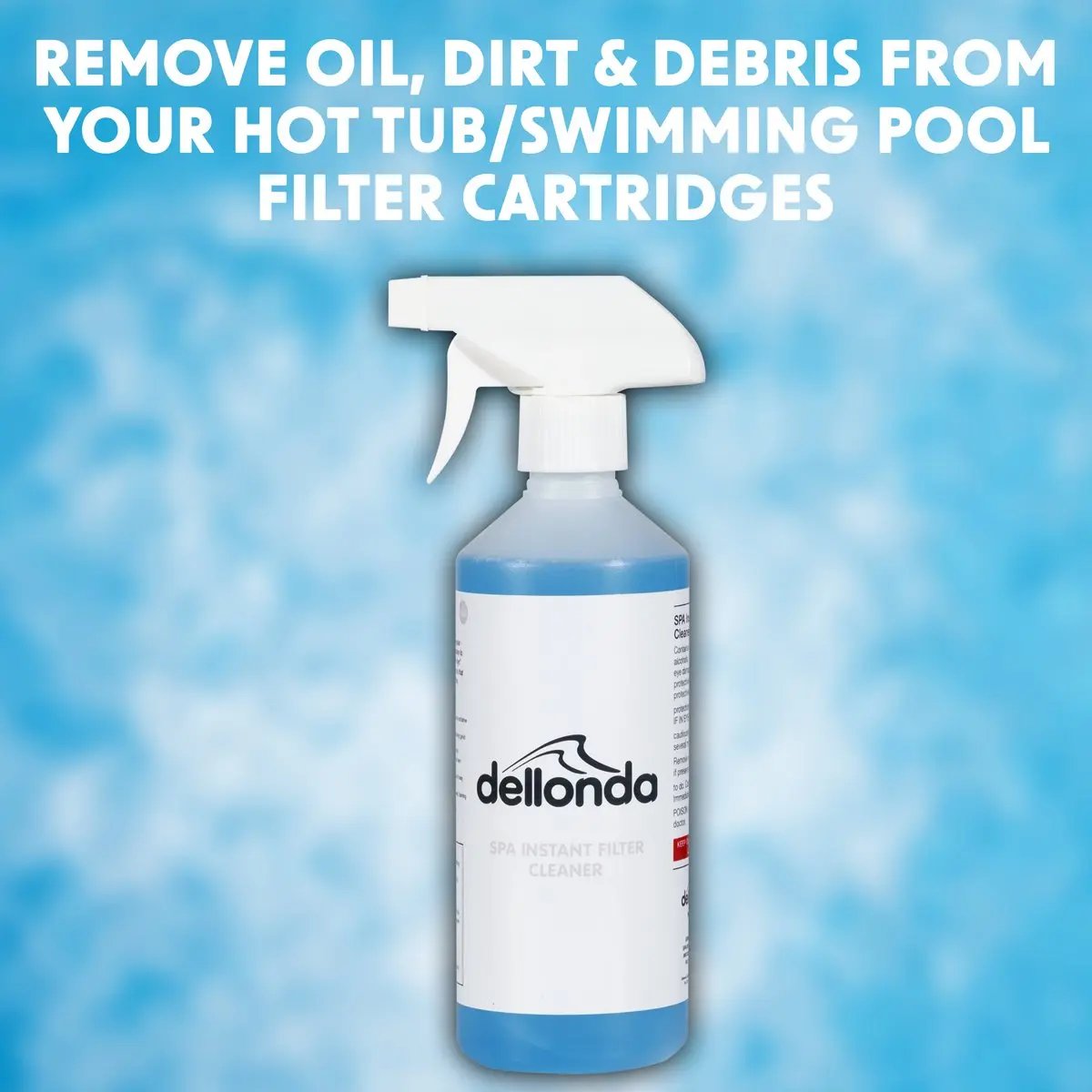 Dellonda DL61 Hot Tub/Spa/Swimming Pool Instant Cartridge Filter Cleaner 500ml Dellonda