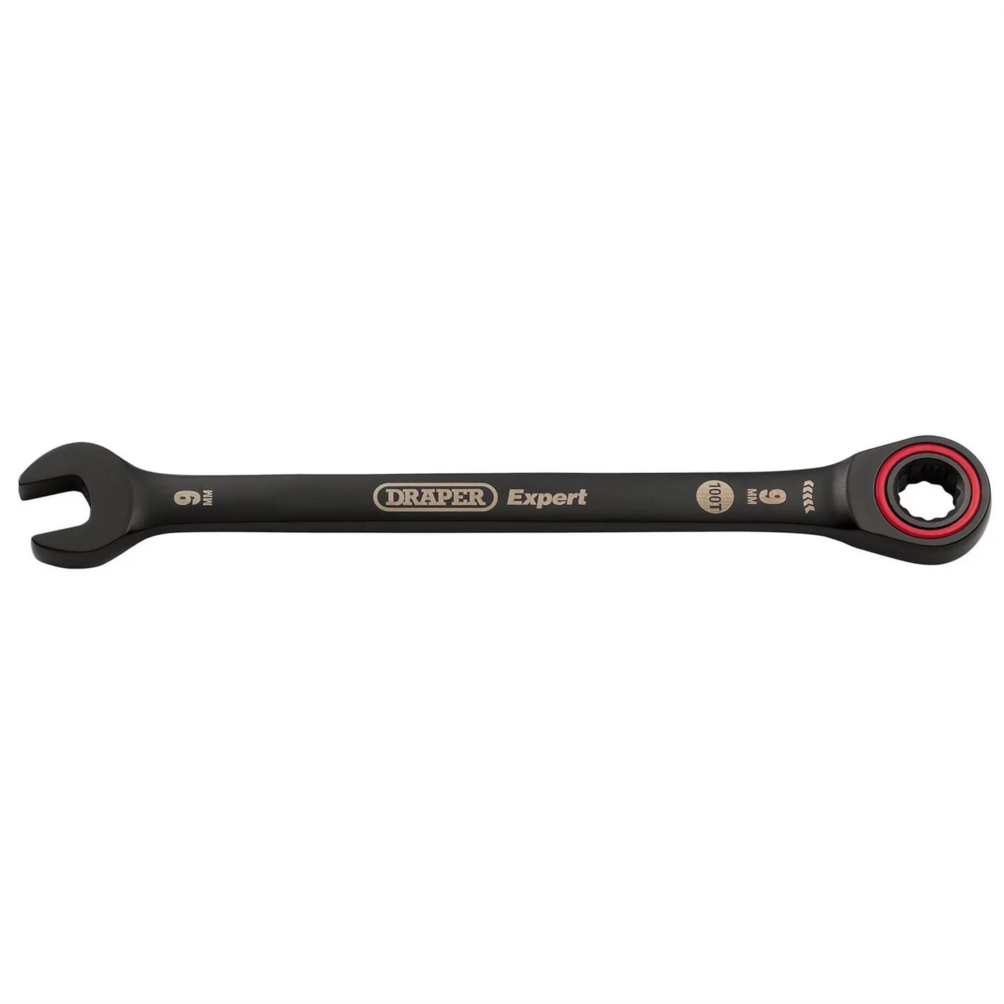 Draper 03880 Expert HI-TORQ® Metric Ratchet Combination Spanner 9mm Black Draper