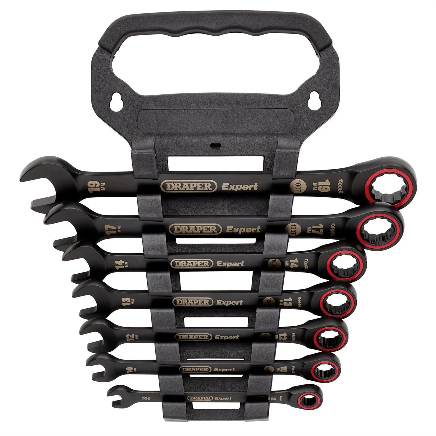 Draper 03895 Expert HI-TORQ® Metric Ratchet Combination Spanner Set Black 7 Piece Draper