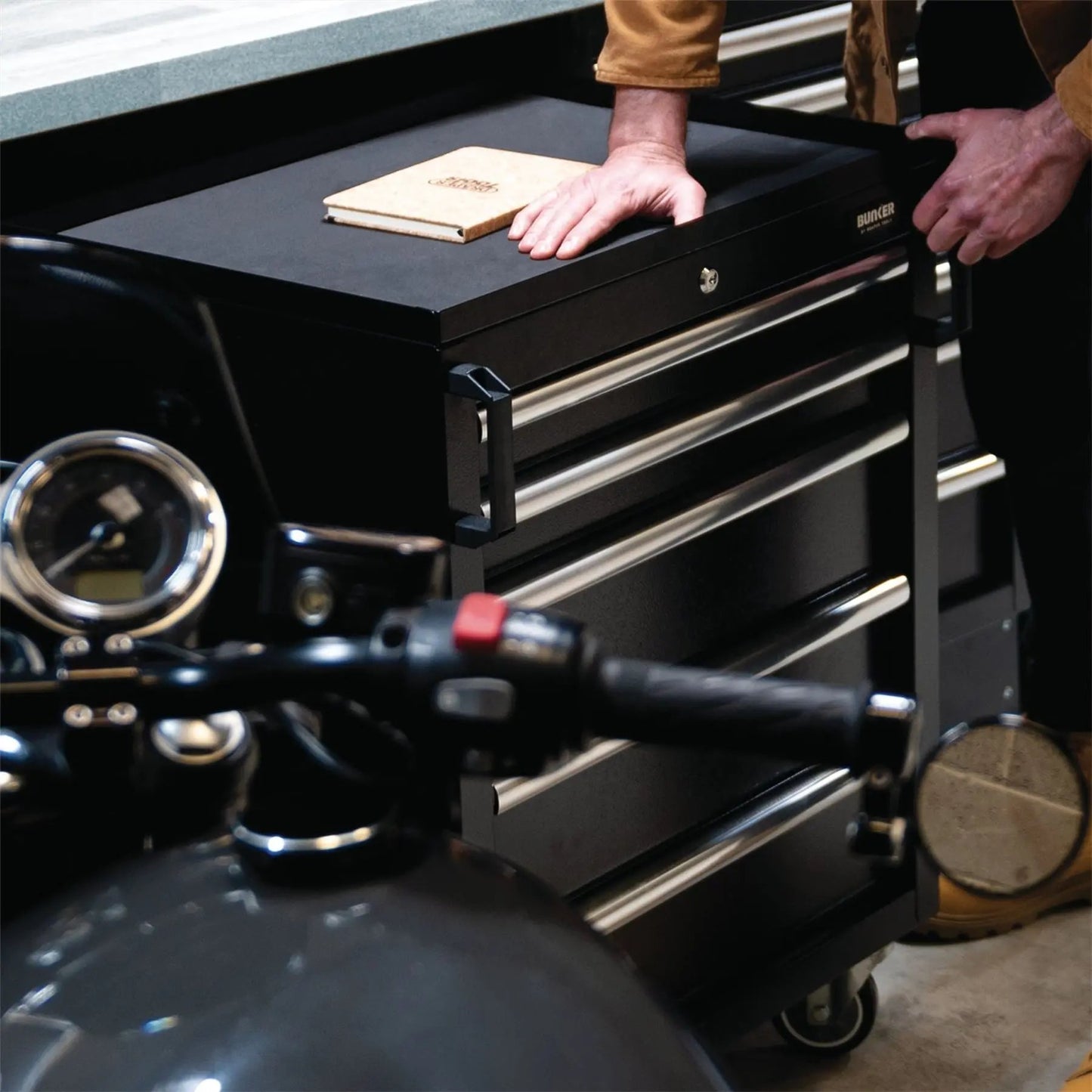 Draper 04415 BUNKER® 14 Piece Modular Storage Combo with Stainless Steel Worktop 2040mm Draper