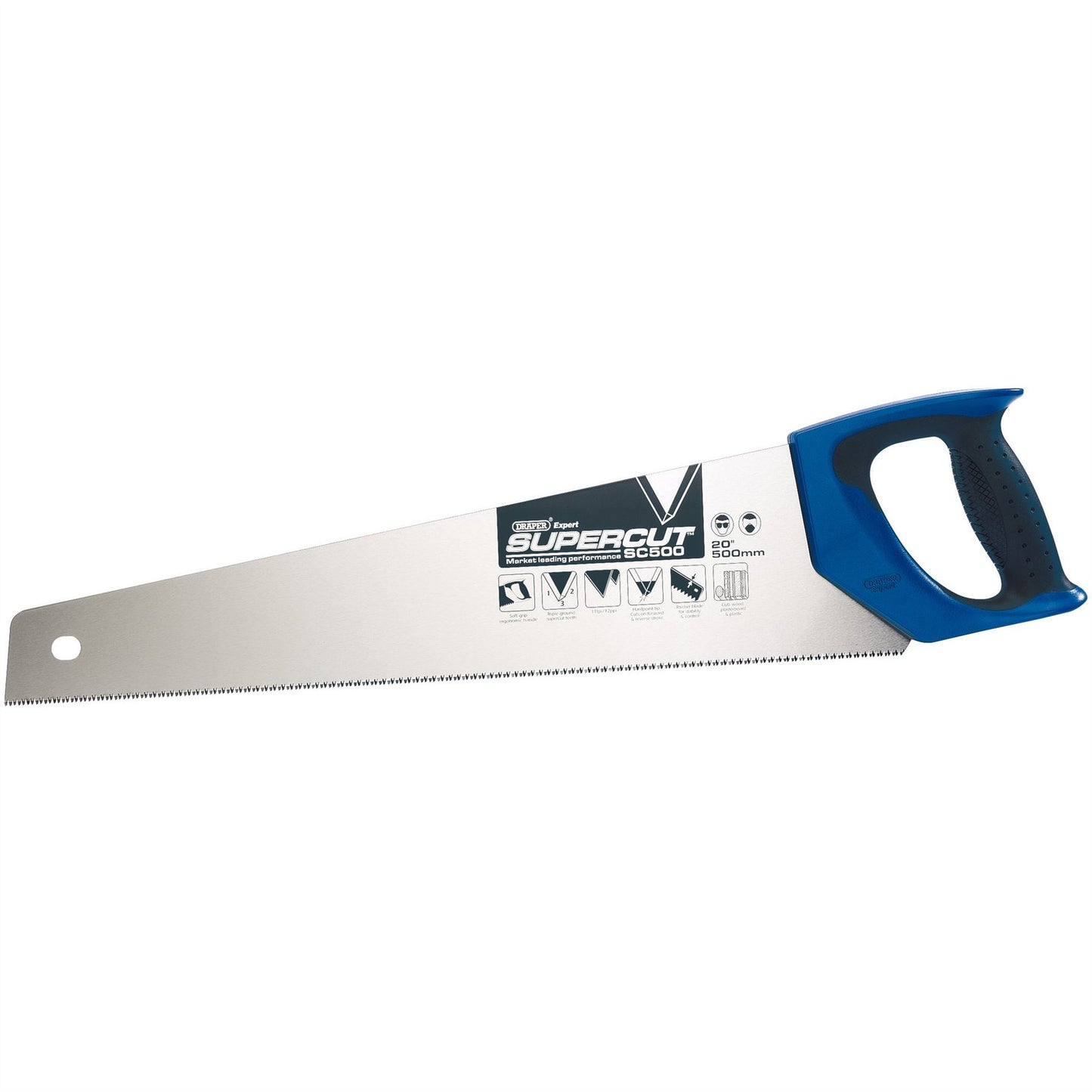 Draper 49288 Expert Supercut® Soft Grip Hardpoint Handsaw 500mm/20" 11tpi/12ppi Draper