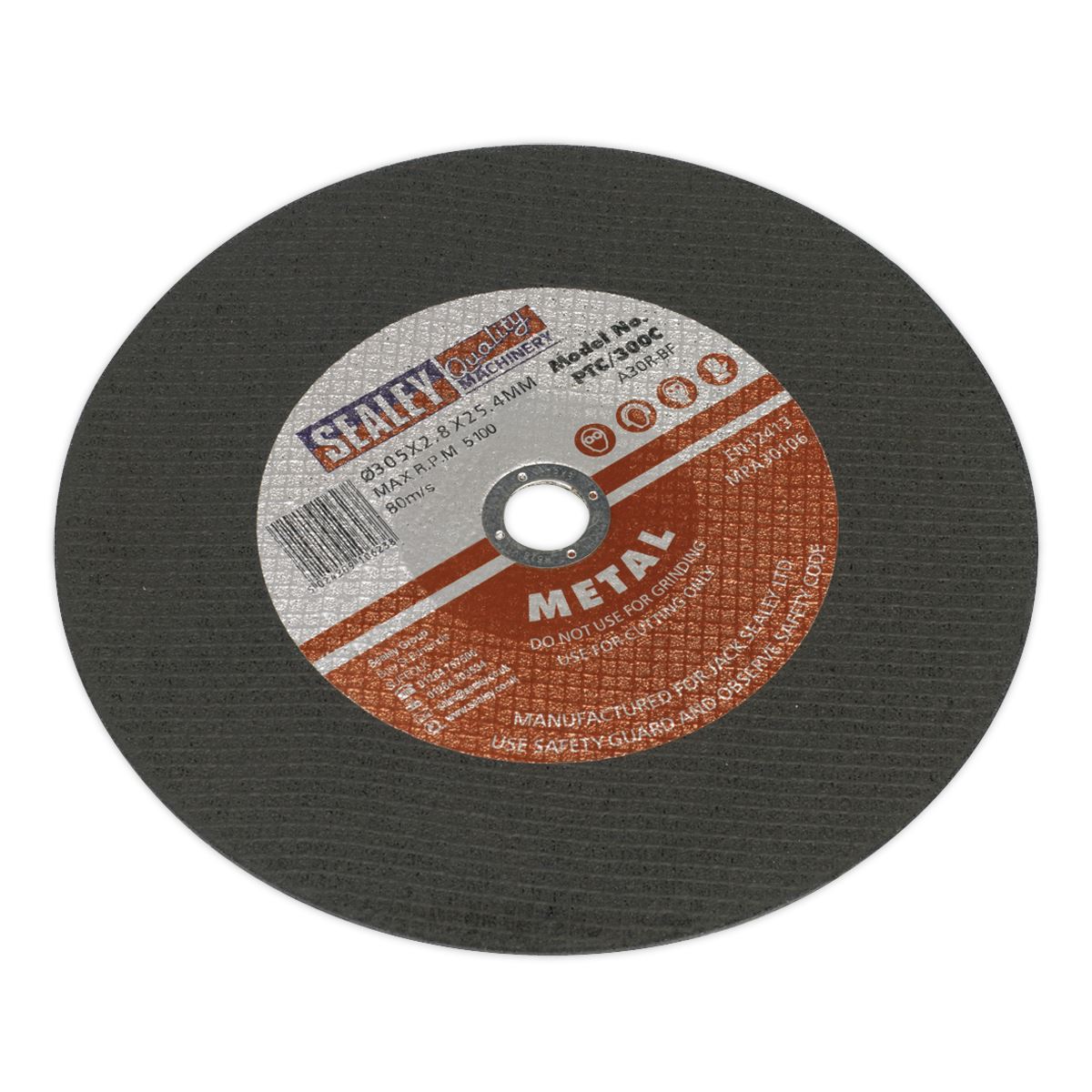 Sealey PTC/300C Cutting Disc Ø305 x 2.8mm 25.4mm Bore Sealey