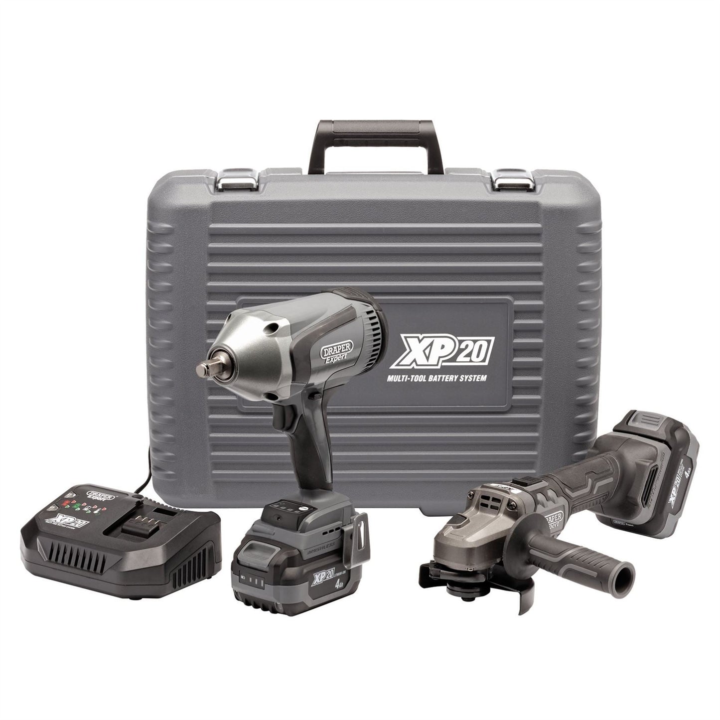 Draper 24047 XP20 20V Cordless Grinder and 1/2" Impact Wrench Kit Draper