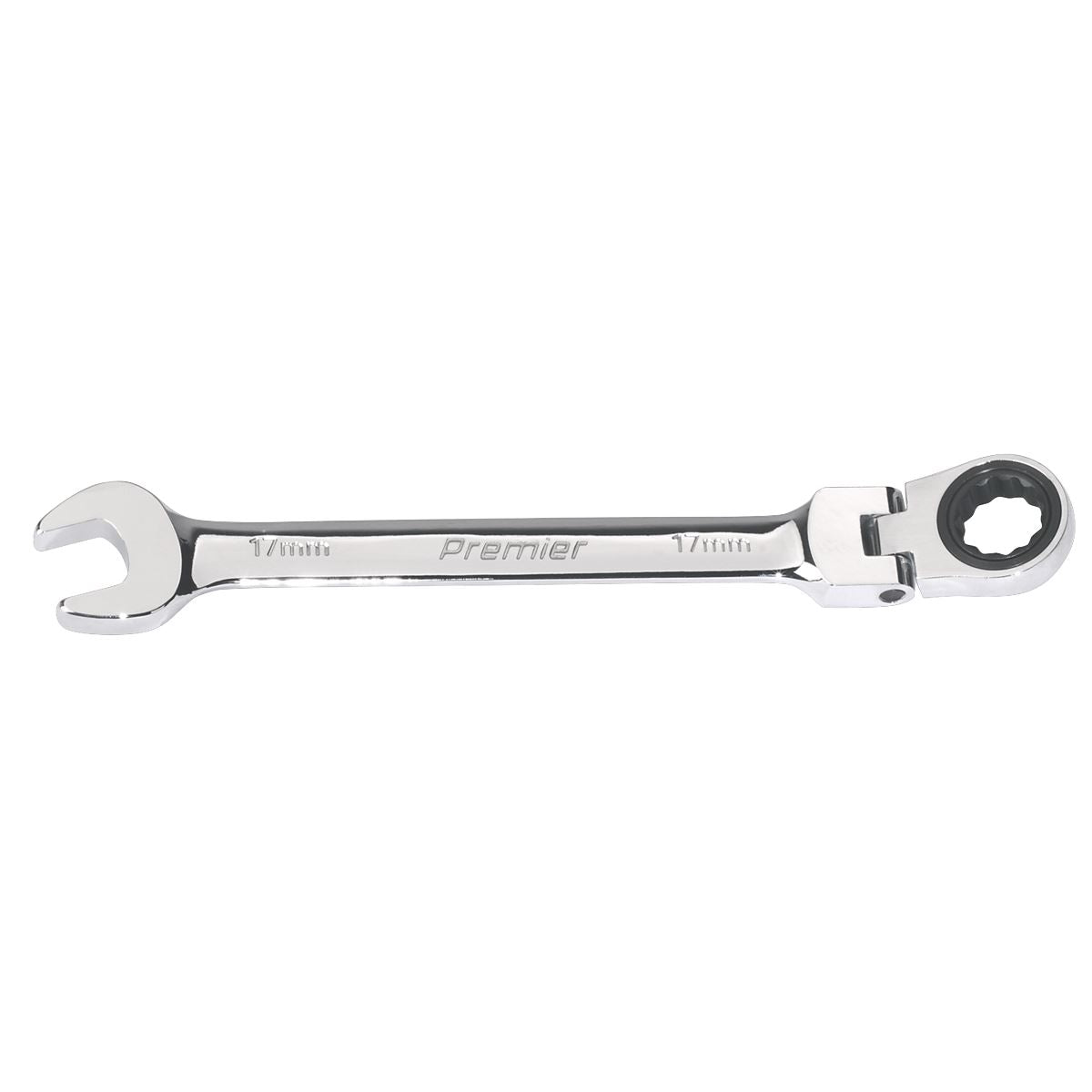 Sealey FHRCW17 Flexi-Head Ratchet Combination Spanner 17mm Sealey