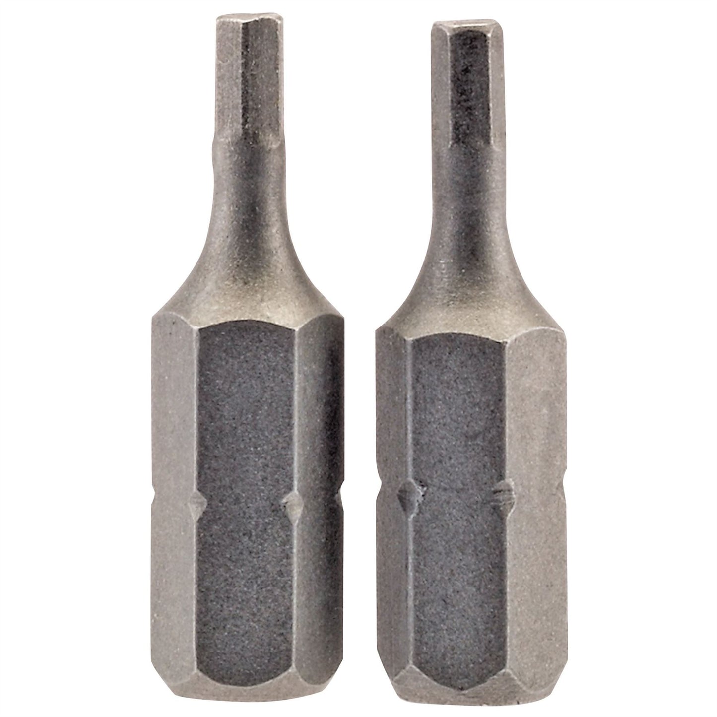 Draper 63961 Hexagonal Insert Bit 2.5mm 1/4" Hex 25mm Long Pack of 2 Draper