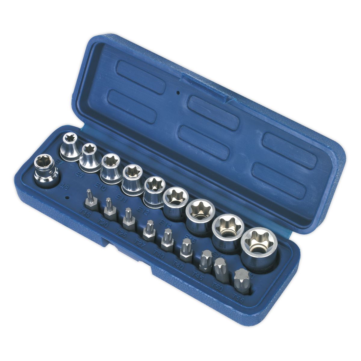 Sealey AK6191 TRX-Star* Socket & Bit Set 19pc 3/8"Sq Drive Sealey