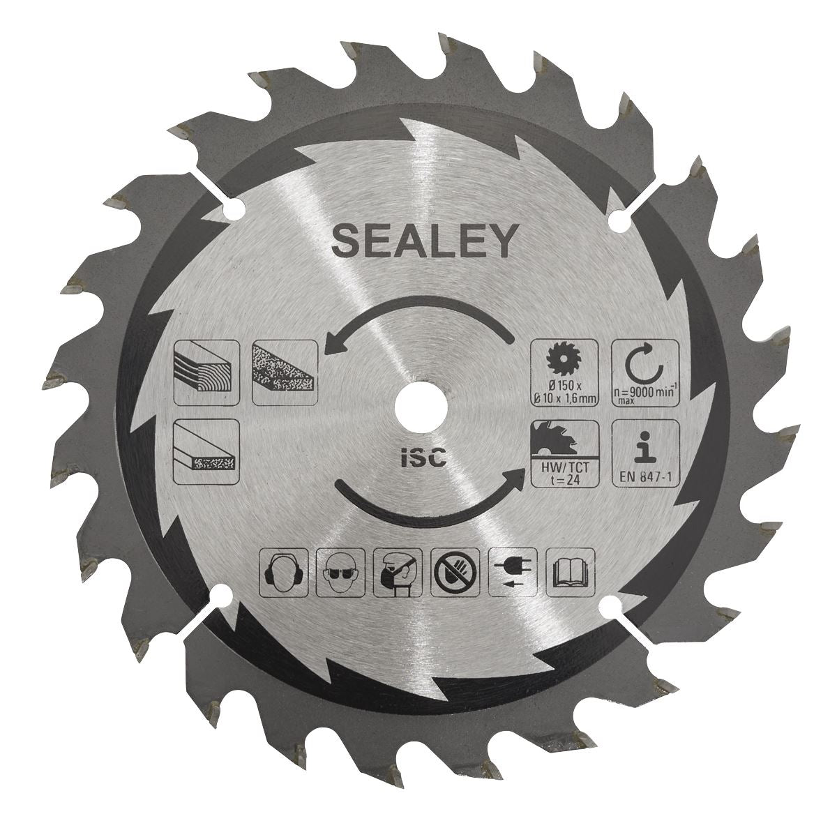 Sealey CP20VCS.03 Cut-Off Saw Blade Ø150 x 1.6mm/Ø10mm 24tpu Sealey