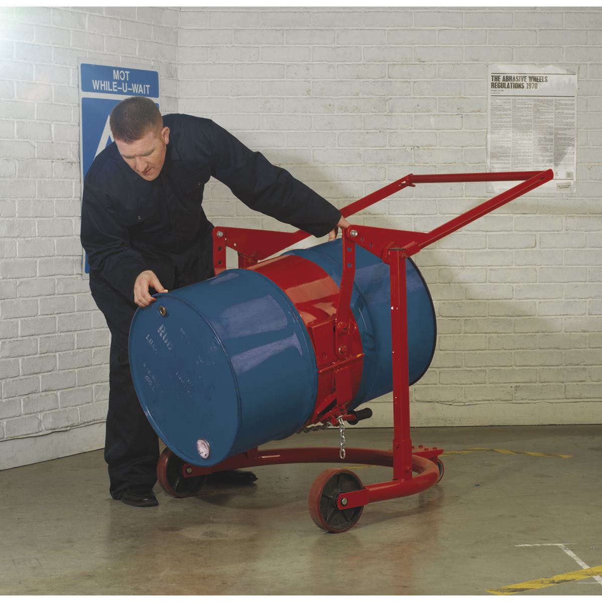 Sealey DH02 Mobile Drum Handler 205L Sealey