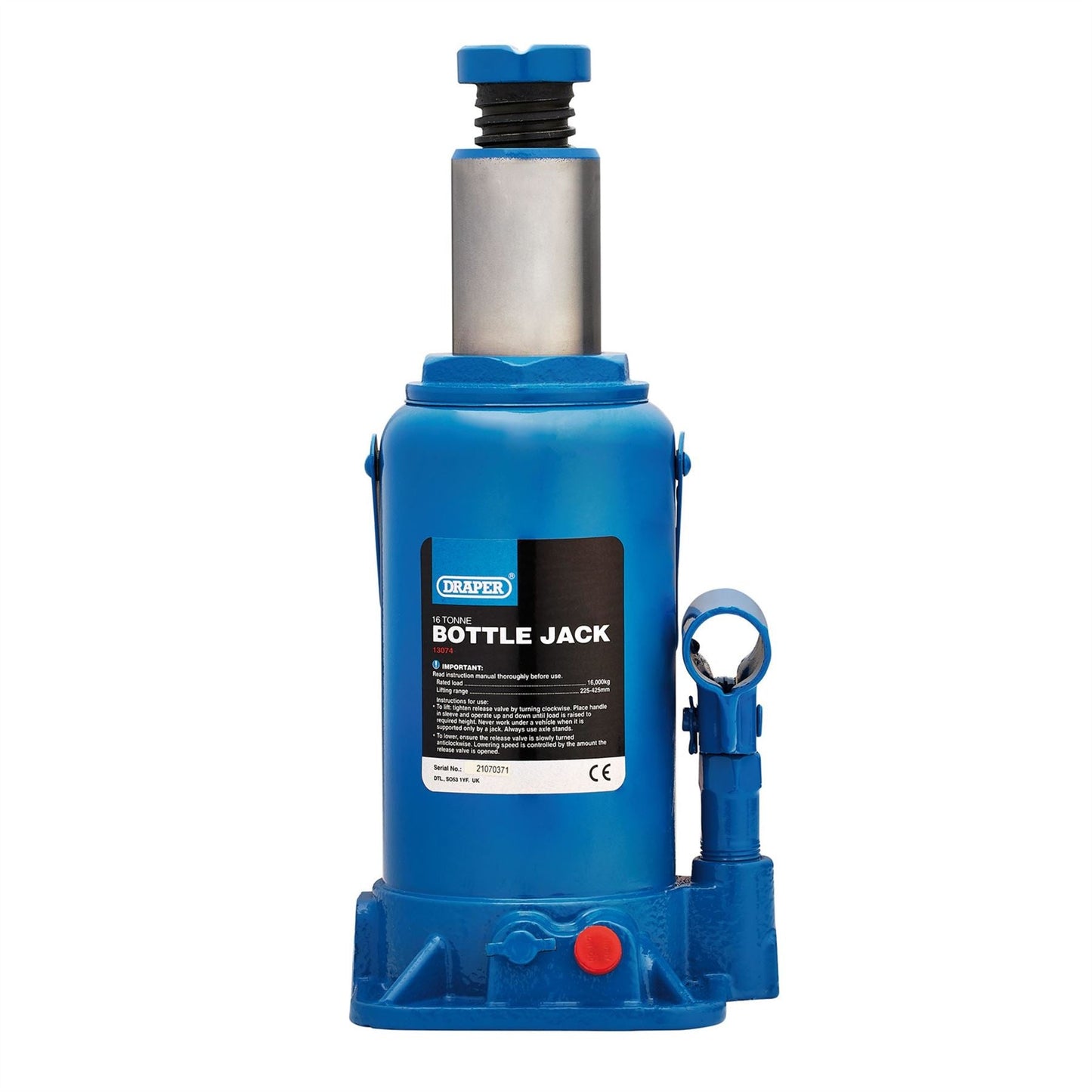 Draper 13074 Hydraulic Bottle Jack 16 Tonne Draper