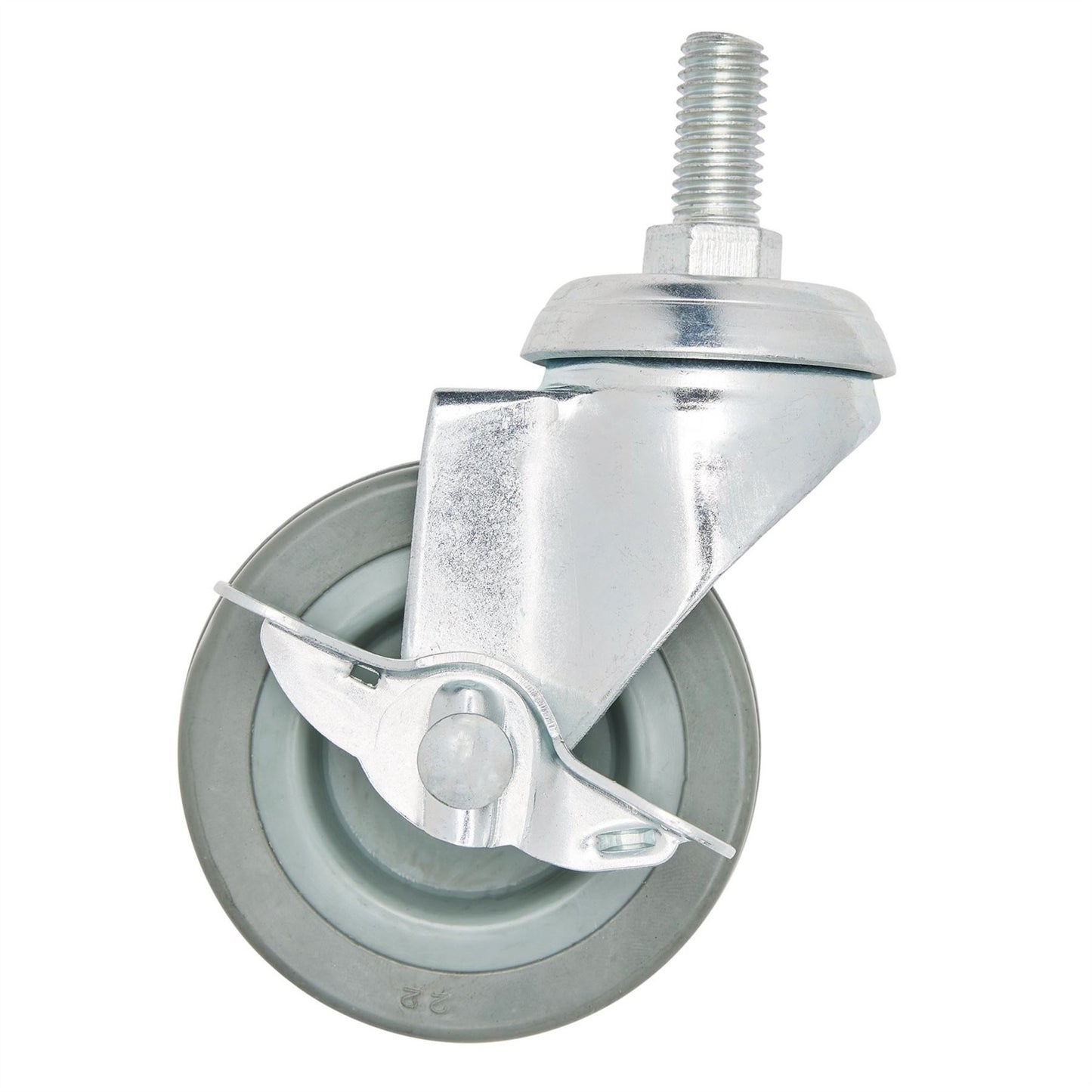 Draper 65476 Swivel Bolt Fixing Rubber Castor with Brake 75mm Diameter S.W.L. 70kg Draper