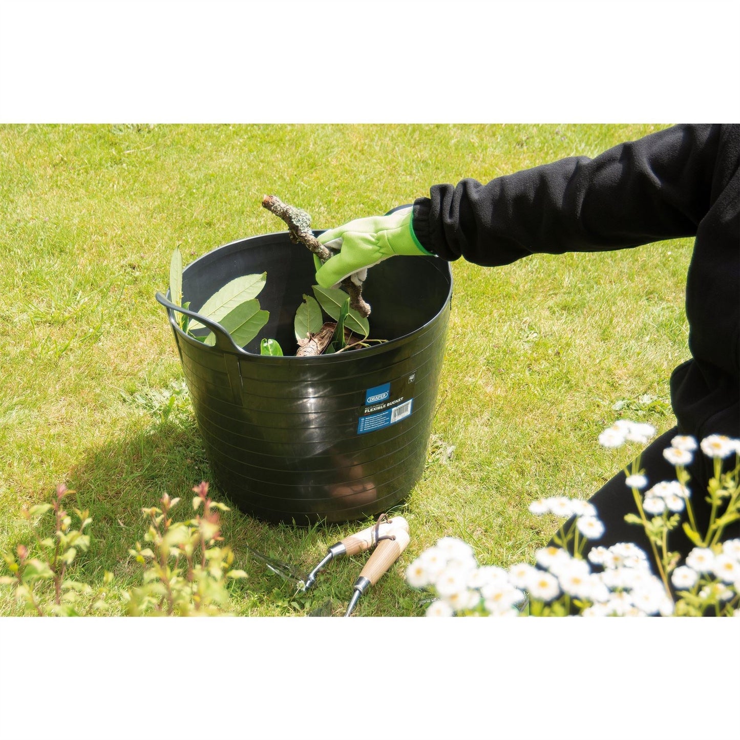 Draper 43475 Multi-Purpose Flexible Bucket 42L Black Draper