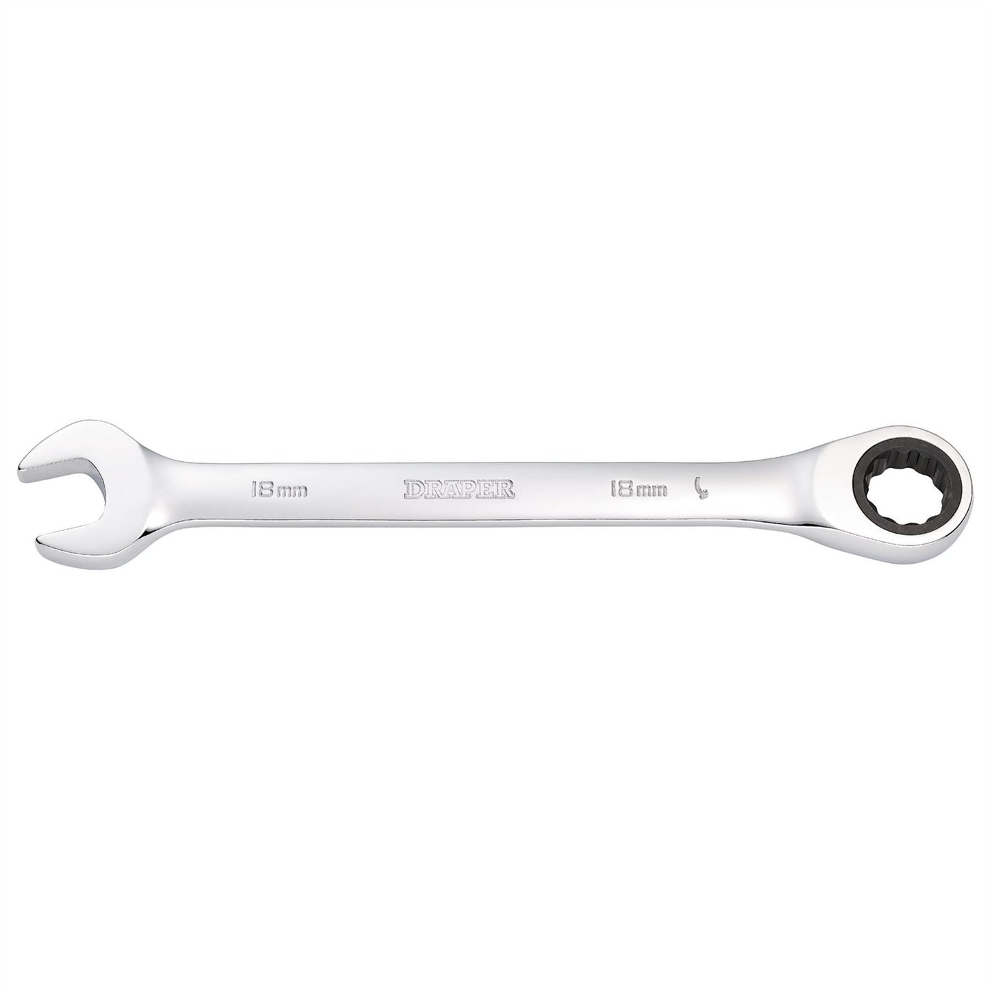 Draper 31015 Metric Ratcheting Combination Spanner 18mm Draper