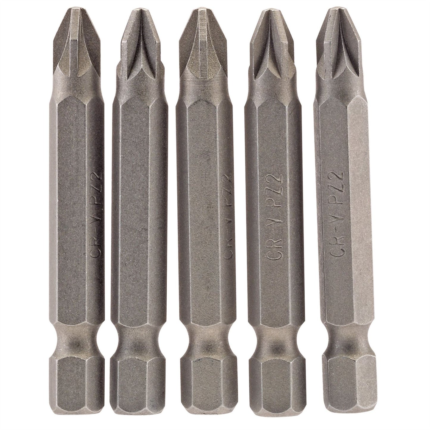 Draper 64283 PZ Type Insert Bit 1/4" Hex 50mm Long No.2 Pack of 5 Draper