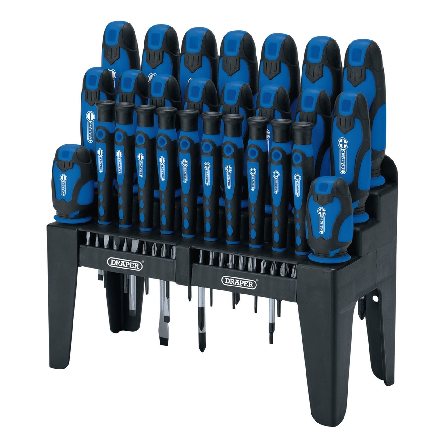 Draper 16736 Soft Grip Screwdriver and Bit Set Blue 47 Piece Draper