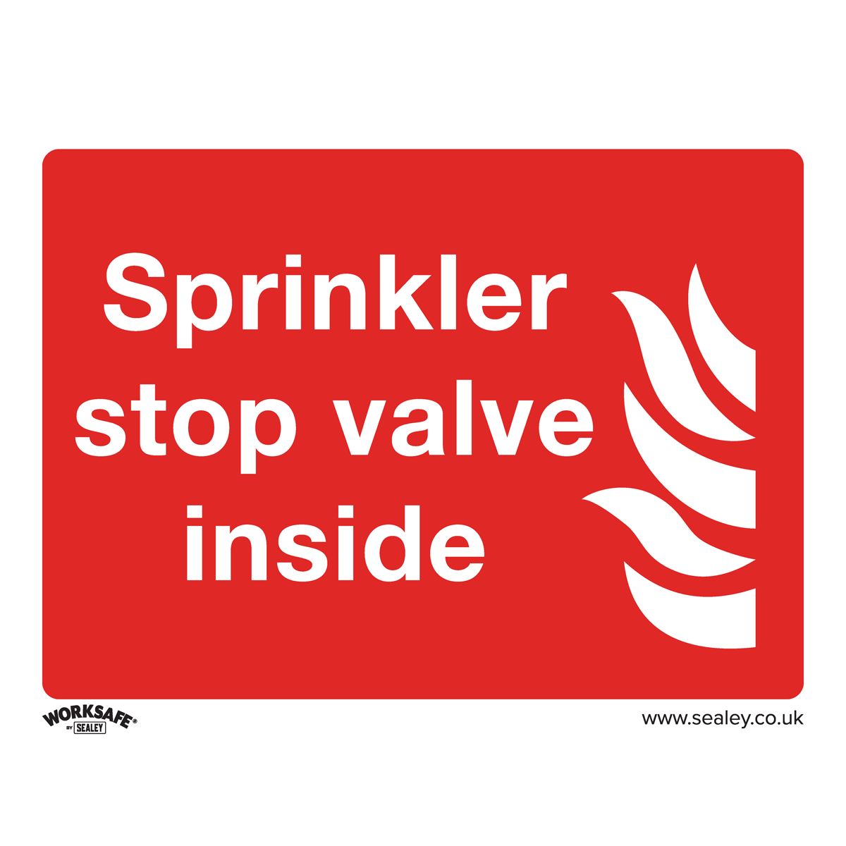 Sealey SS23V1 Safe Conditions Safety Sign - Sprinkler Stop Valve - Self-Adhesive Vinyl Sealey