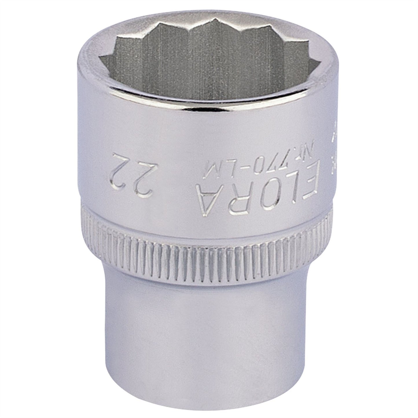 Elora 24674 Bi-Hexagon Socket 1/2" Sq. Dr. 22mm Elora