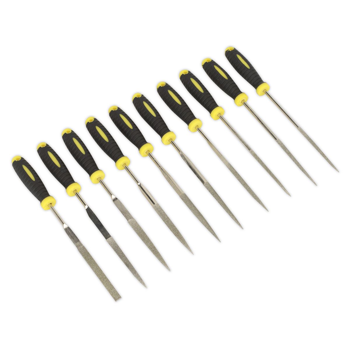 Siegen S0896 Diamond Needle File Set 10pc 100mm Siegen
