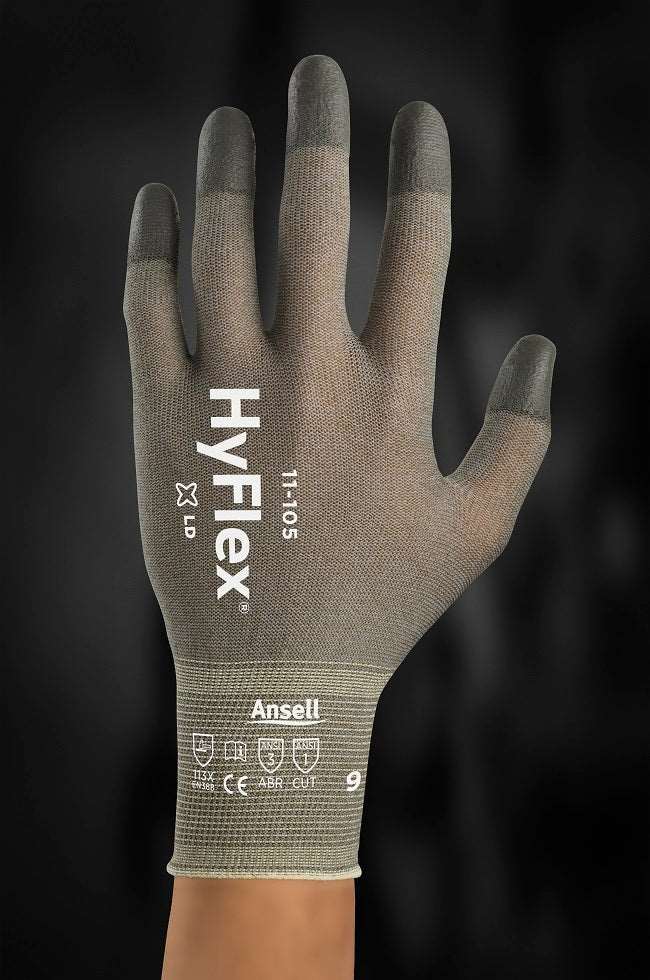 ANSELL HYFLEX 11-105 PU Finger Tip ESD Gloves 11 XXL Ansell