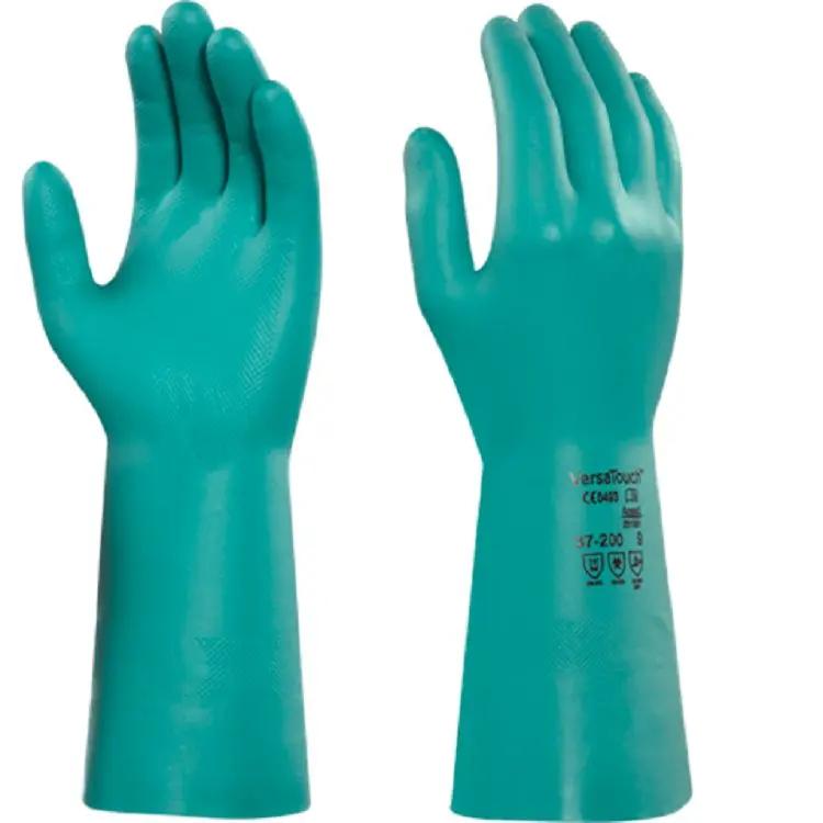 Ansell 37-200 Light Green Nitrile Rubber Gloves Ansell