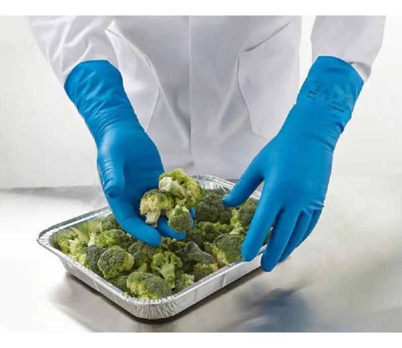 Ansell AlphaTec 37-310 Blue Nitrile Rubber Gloves Ansell