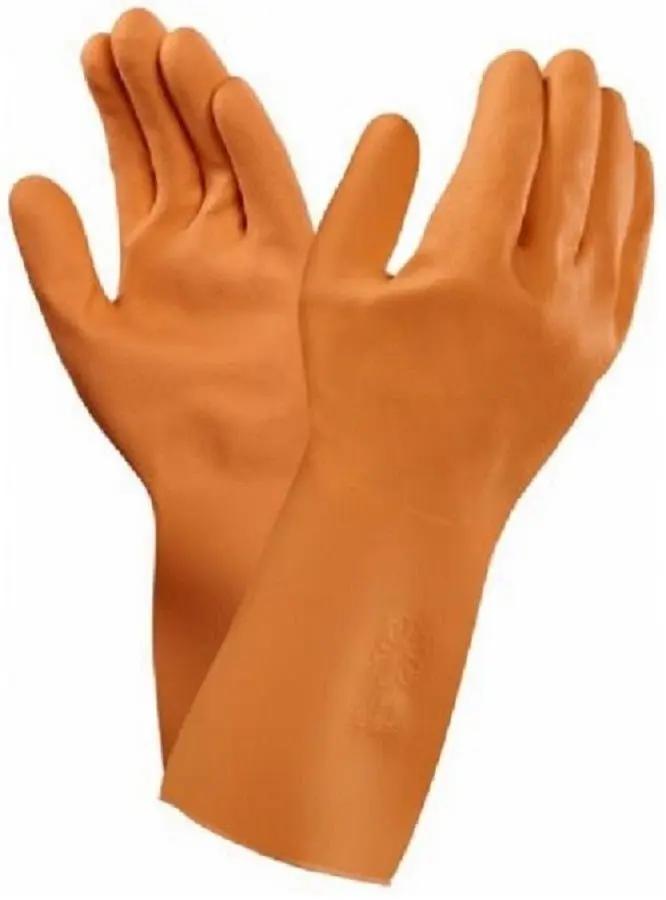 Ansell AlphaTec Orange Chemical Resistant Latex Gloves 87-370 Ansell